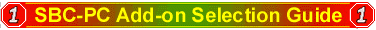 SBC-PC Add-On Selection Guide