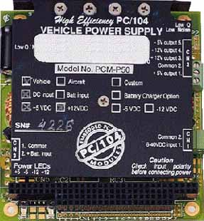PCM-P50/N PC/104 Vehicle Power Supply