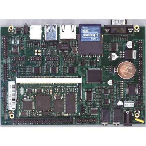 SoM-150ES shown with SoM-9260EM and SD Card Installed (SoM-9260EM and SD Card Not Included) 